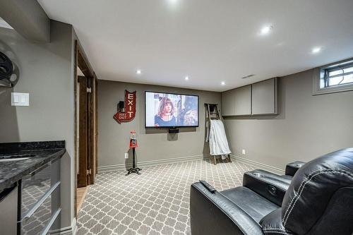 Media room complete!!! - 31 Hilts Drive, Hamilton, ON - Indoor Photo Showing Basement