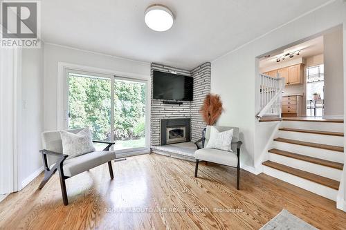 296 Lakeview Avenue, Burlington, ON - Indoor Photo Showing Living Room With Fireplace