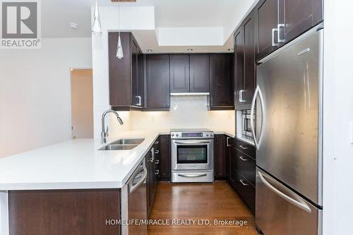 406 - 28 Linden Street, Toronto, ON - Indoor Photo Showing Kitchen With Double Sink With Upgraded Kitchen
