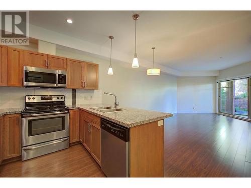 3229 Skyview Lane Unit# 208, West Kelowna, BC - Indoor Photo Showing Kitchen With Double Sink