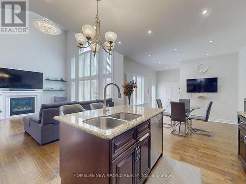 11 Honey Glen Avenue, Markham, ON - Indoor Photo Showing Kitchen With Fireplace With Double Sink