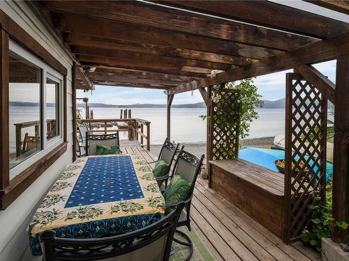 14-1723 Sandy Beach Rd, Mill Bay, BC - Outdoor With Body Of Water With Deck Patio Veranda With Exterior