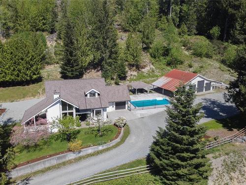 7476 Neva Rd, Lake Cowichan, BC - Outdoor With In Ground Pool With Deck Patio Veranda With View