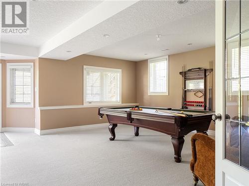Billiards area with double French door entrance. - 110 Golf Course Road, Woolwich, ON - Indoor Photo Showing Other Room