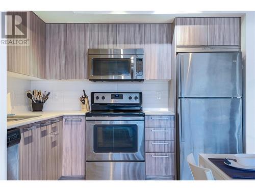 883 Academy Way Unit# 316, Kelowna, BC - Indoor Photo Showing Kitchen With Stainless Steel Kitchen