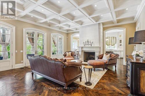 56 Ravenscrest Drive, Toronto (Princess-Rosethorn), ON - Indoor Photo Showing Living Room With Fireplace