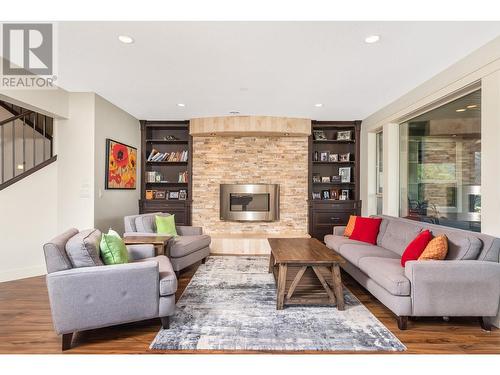 69 Swallows Place, Vernon, BC - Indoor Photo Showing Living Room With Fireplace