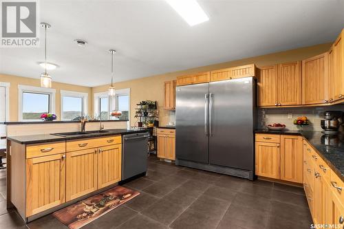 966 Tatanka Drive, Buffalo Pound Lake, SK - Indoor Photo Showing Kitchen With Double Sink