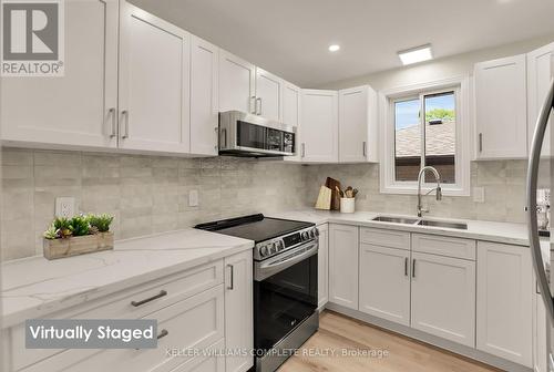 45 Louth Street, St. Catharines, ON - Indoor Photo Showing Kitchen With Stainless Steel Kitchen With Double Sink