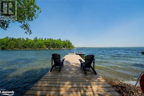 Dock & view - 87 Island 65C, Carling, ON - Outdoor With Body Of Water With View