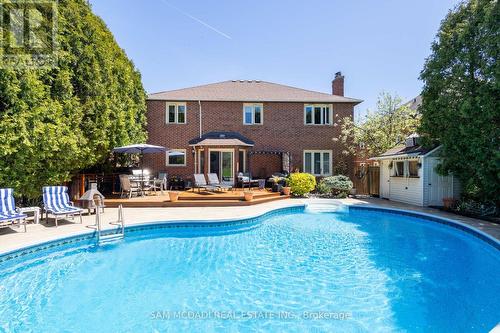 5465 Shorecrest Crescent, Mississauga, ON - Outdoor With In Ground Pool With Deck Patio Veranda With Backyard With Exterior