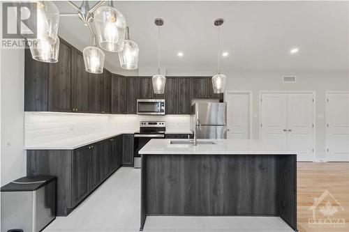 735 Dearborn Private Unit#D, Ottawa, ON - Indoor Photo Showing Kitchen With Double Sink With Upgraded Kitchen