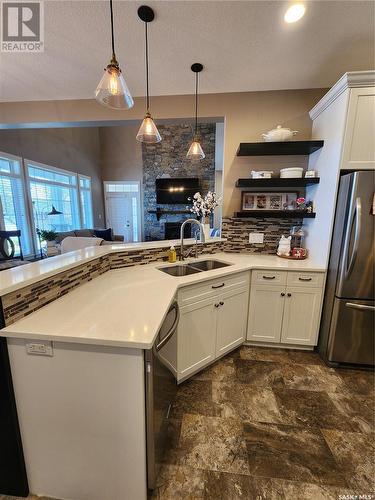 56 Elk Road, Crooked Lake, SK - Indoor Photo Showing Kitchen With Double Sink