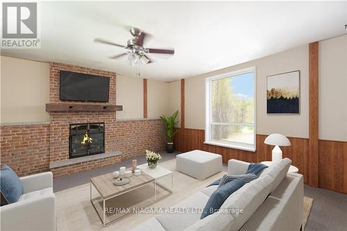 180 Chantler Road, Welland, ON - Indoor Photo Showing Living Room With Fireplace