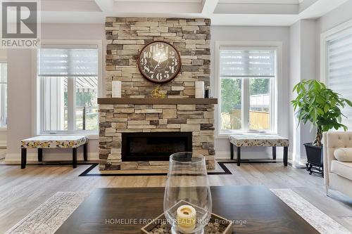 1648 Roslyn Avenue, Innisfil, ON - Indoor Photo Showing Living Room With Fireplace