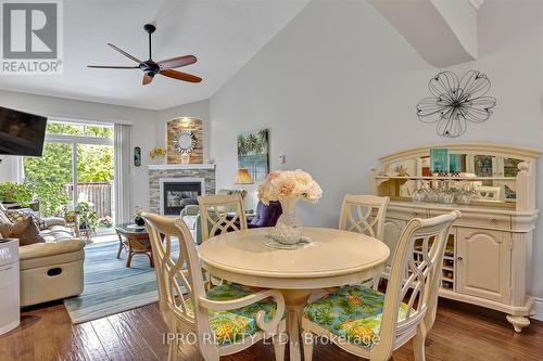 75 Chadwin Drive, Kawartha Lakes, ON - Indoor Photo Showing Dining Room With Fireplace