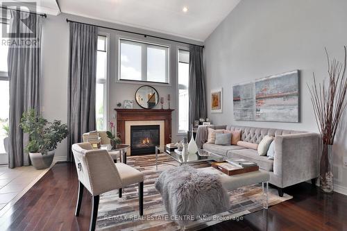 4210 Sarazen Drive, Burlington, ON - Indoor Photo Showing Living Room With Fireplace
