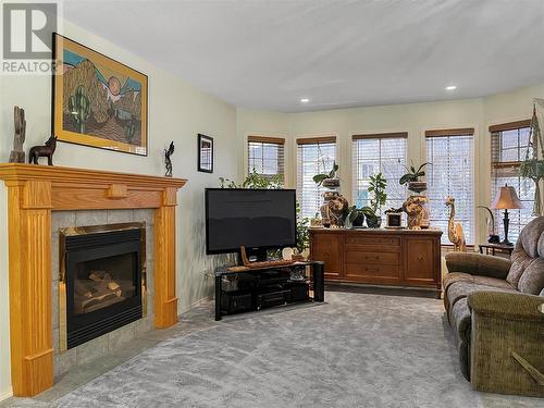 55 Cactus Crescent, Osoyoos, BC - Indoor Photo Showing Living Room With Fireplace