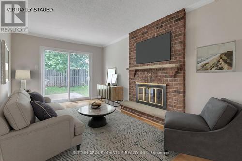 4338 Sardis Court, Mississauga, ON - Indoor Photo Showing Living Room With Fireplace