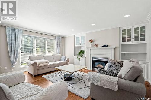 403 Collins Crescent, Saskatoon, SK - Indoor Photo Showing Living Room With Fireplace