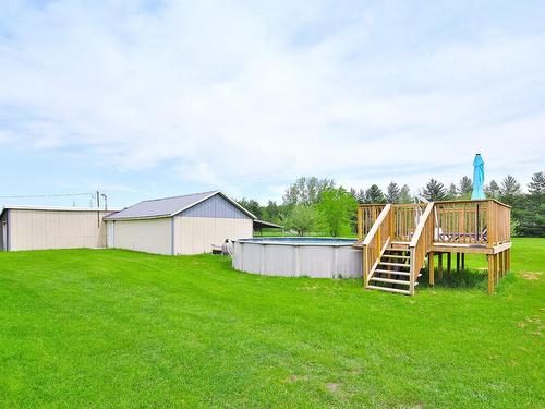 Backyard - 3353 Route 112, Marieville, QC - Outdoor With Above Ground Pool With Backyard