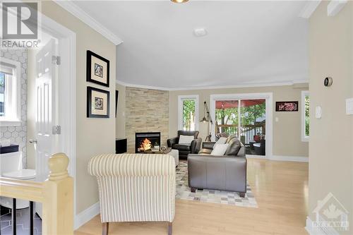 365 Greenwood Avenue, Ottawa, ON - Indoor Photo Showing Living Room With Fireplace