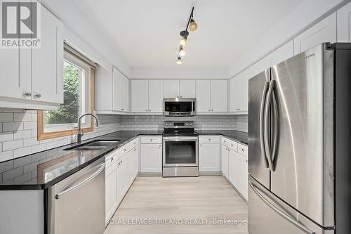 299 Walmer Grove, London, ON - Indoor Photo Showing Kitchen With Stainless Steel Kitchen With Double Sink With Upgraded Kitchen
