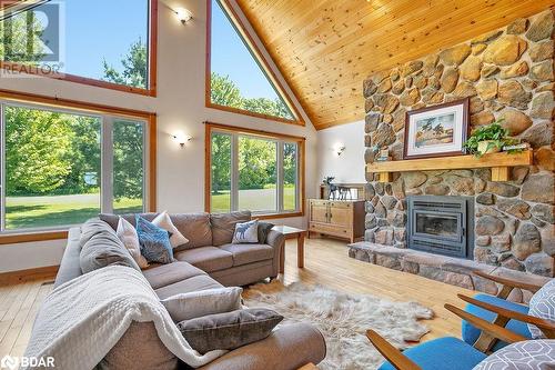 184 Golf Course Road, Quinte West, ON - Indoor Photo Showing Living Room With Fireplace