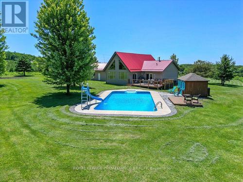 184 Golf Course Road, Quinte West, ON - Outdoor With In Ground Pool With Backyard