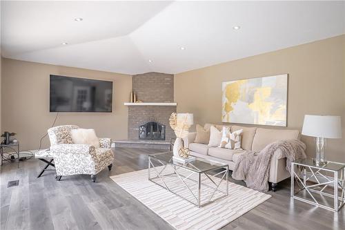 5 Ellen Street, Freelton, ON - Indoor Photo Showing Living Room With Fireplace