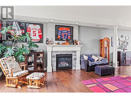 4400 Crystal Drive, Vernon, BC - Indoor Photo Showing Living Room With Fireplace