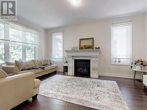 47 Mohandas Drive, Markham, ON - Indoor Photo Showing Living Room With Fireplace