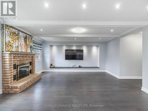 3821 Trelawny Circle, Mississauga, ON - Indoor Photo Showing Living Room With Fireplace