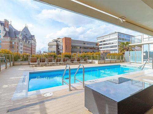 1203-707 Courtney St, Victoria, BC - Outdoor With In Ground Pool
