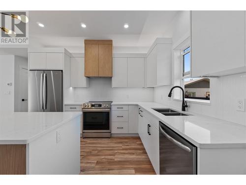 1202 Woods Lane, Enderby, BC - Indoor Photo Showing Kitchen With Double Sink With Upgraded Kitchen