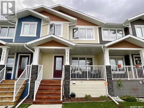 5613 Cederholm Avenue, Regina, SK - Outdoor With Deck Patio Veranda With Facade