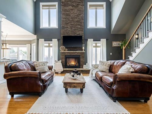 513442 2Nd Line, Amaranth, ON - Indoor Photo Showing Living Room With Fireplace