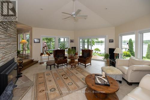 84 Cadillac Boulevard, Kawartha Lakes, ON - Indoor Photo Showing Living Room With Fireplace