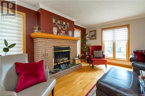 36 Elizabeth Parkway, Rothesay, NB - Indoor Photo Showing Living Room With Fireplace