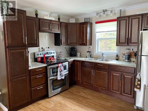 23 Main Street, Black Duck Brook, NL - Indoor Photo Showing Kitchen With Double Sink