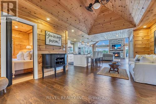 241 Raby'S Shore Drive, Kawartha Lakes (Fenelon Falls), ON - Indoor Photo Showing Living Room With Fireplace