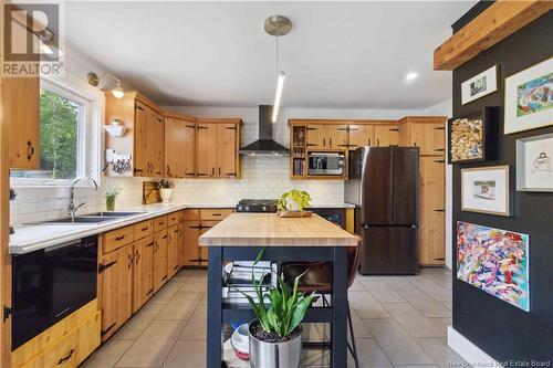 10252 Route 105, Beechwood, NB - Indoor Photo Showing Kitchen With Double Sink