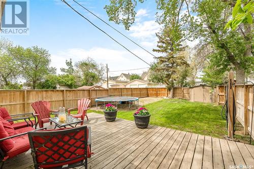 806 Stadacona Street W, Moose Jaw, SK - Outdoor With Deck Patio Veranda With Backyard