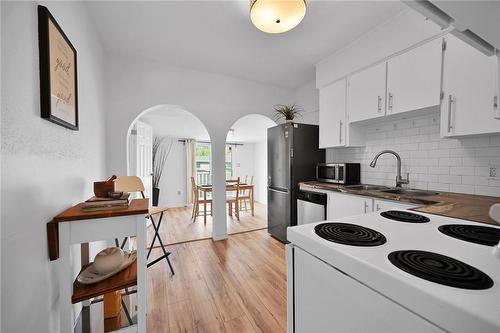 133 Wood Street E, Hamilton, ON - Indoor Photo Showing Kitchen With Double Sink