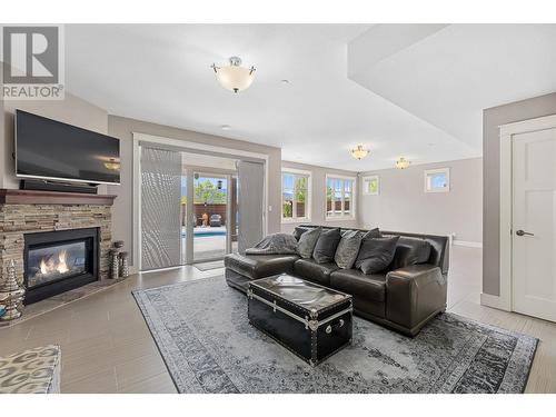 4100 Rockcress Court, Vernon, BC - Indoor Photo Showing Living Room With Fireplace