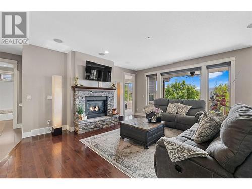 4100 Rockcress Court, Vernon, BC - Indoor Photo Showing Living Room With Fireplace