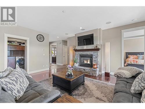 4100 Rockcress Court, Vernon, BC - Indoor Photo Showing Living Room With Fireplace