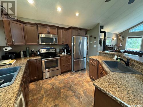 2 307 Birch Street, Lac La Ronge, SK - Indoor Photo Showing Kitchen With Stainless Steel Kitchen With Double Sink