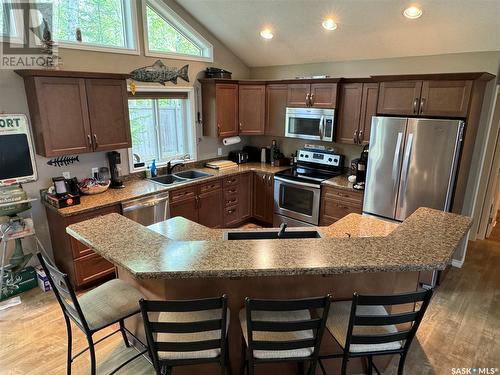 2 307 Birch Street, Lac La Ronge, SK - Indoor Photo Showing Kitchen With Stainless Steel Kitchen With Double Sink