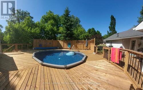 44 Peterson Street, Quinte West, ON - Outdoor With Above Ground Pool With Deck Patio Veranda With Backyard